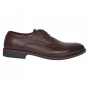Pantofi barbati maro, eleganti din piele naturala perforata - 027M